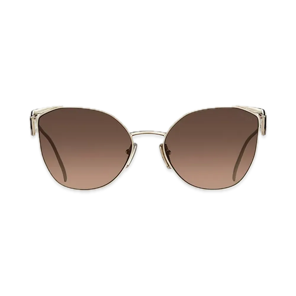 PRADA Triangle Logo Sunglasses "Dark Gray/Beige Pink Gradient"