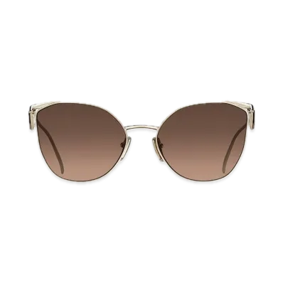 PRADA Triangle Logo Sunglasses "Dark Gray/Beige Pink Gradient"
