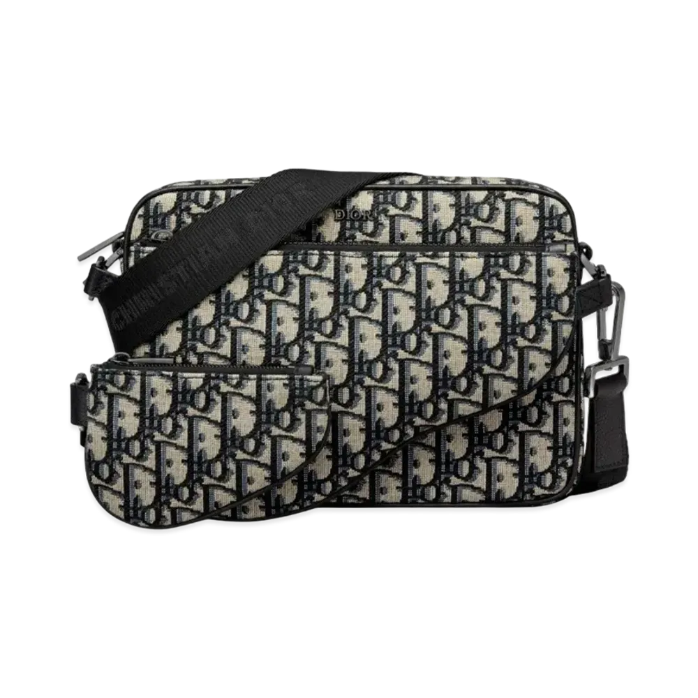 Dior Saddle Triple Pouch Dior Oblique Jacquard "Beige/Black"