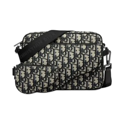 Dior Saddle Triple Pouch Dior Oblique Jacquard "Beige/Black"