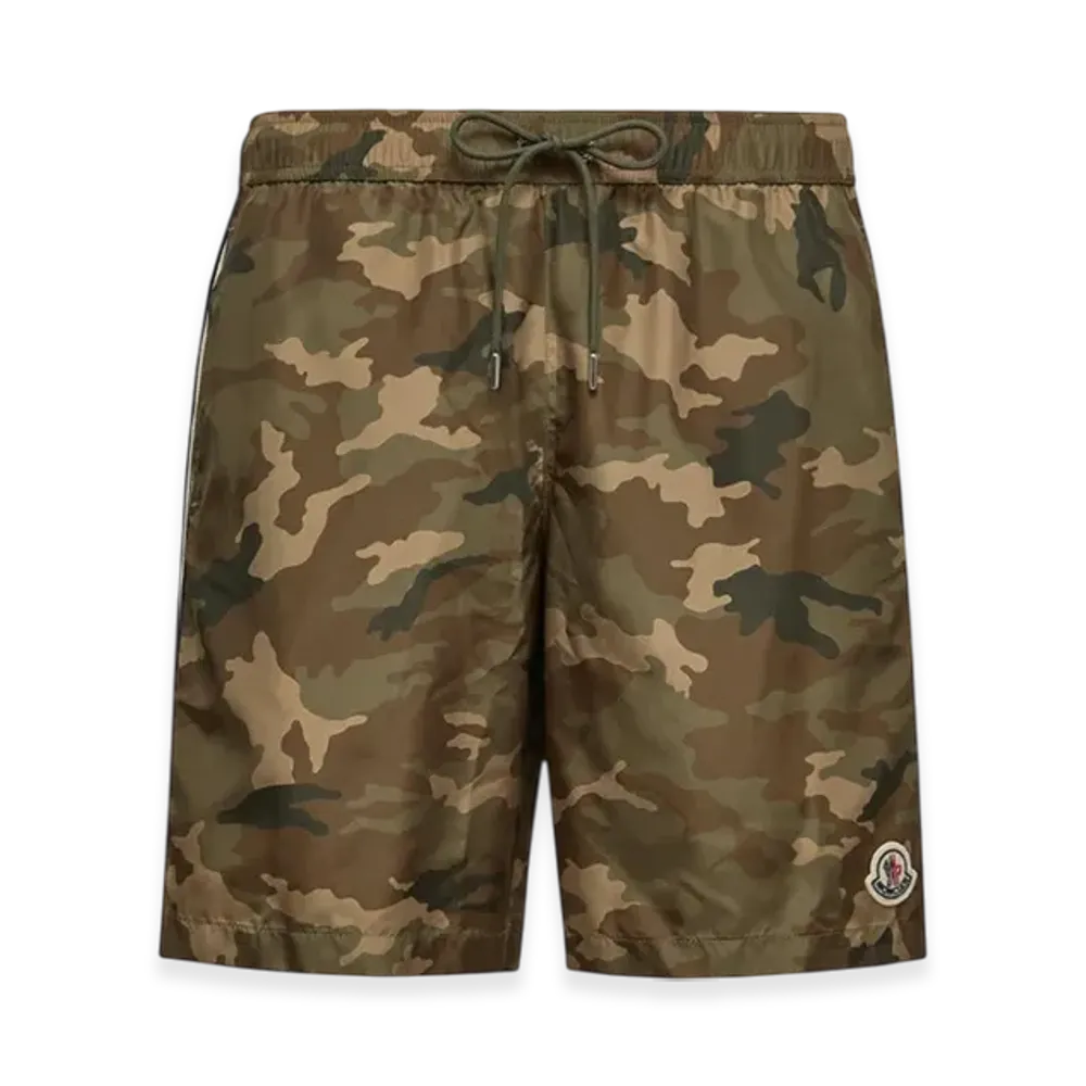 MONCLER Printed Swim Shorts "Green Brown"