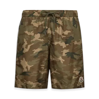 MONCLER Printed Swim Shorts "Green Brown"