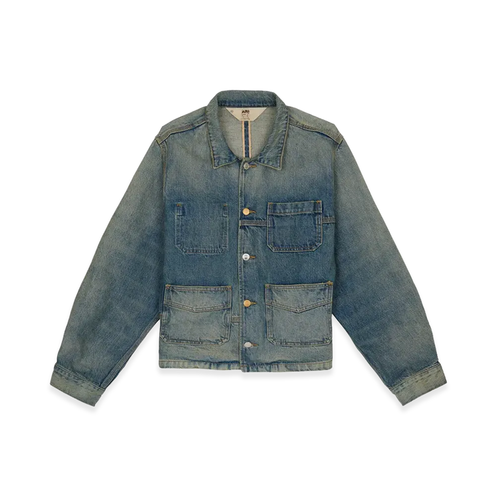 A.P.C. x Brain Dead Selvedge Chore Jacket "Washed Indigo"