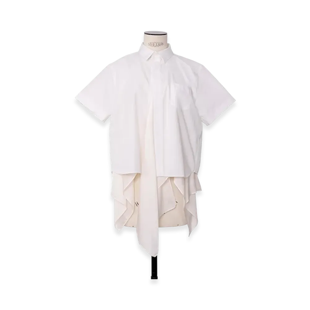 sacai Poplin x Satin Shirt "Off White"