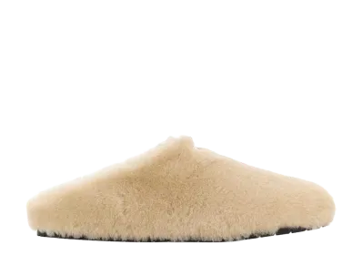 PRADA Women's Sand Shearling Slippers "Beige"
