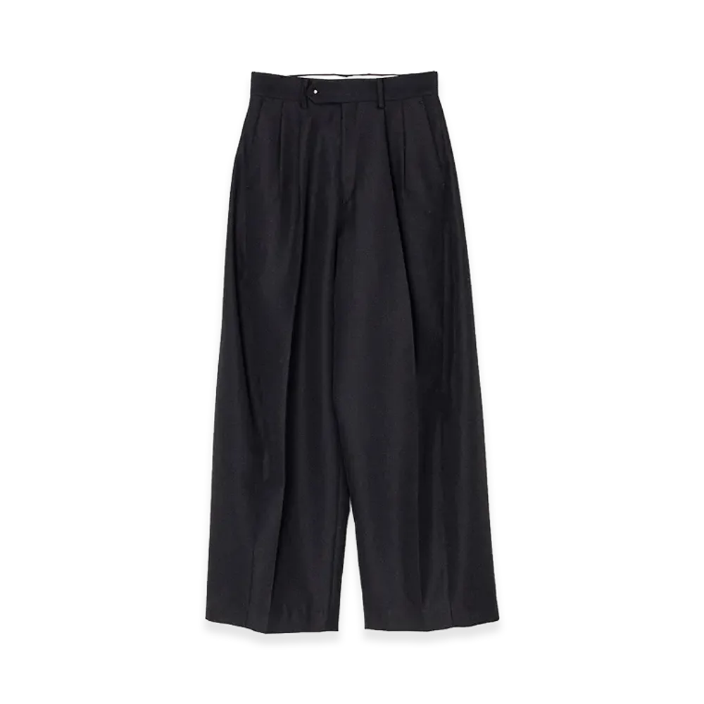 HYKE Women's Doeskin Wide Barrel Leg Pants "Black"