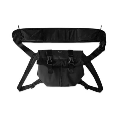 C.P. Company Metropolis Series Rubber Reps Mixed Transformable Bag "Black"
