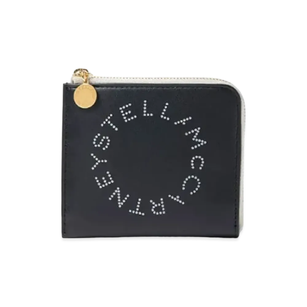 STELLA McCARTNEY Logo Zip Card Holder "Black"