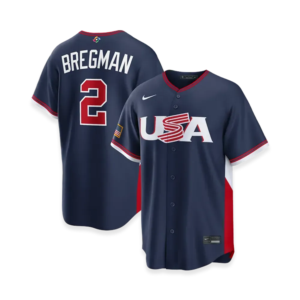 Nike 2026WBC World Baseball Classic Alex Bregman USA Baseball Road Stadium Jersey "Navy"