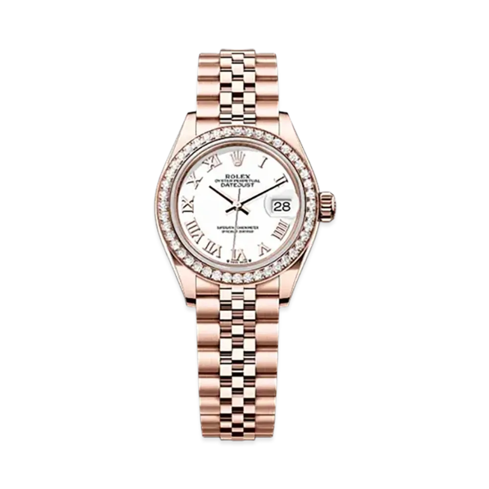 ROLEX Lady-Datejust 28mm Everose Gold Diamond 279135RBR "White"