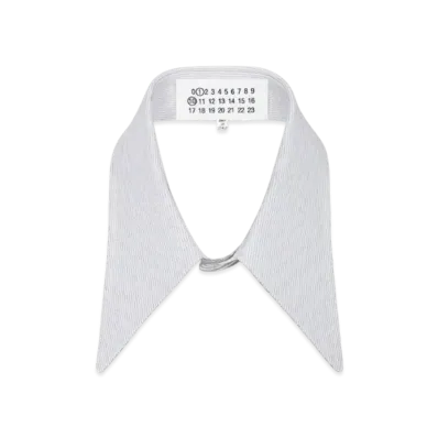 Maison Margiela Pinstripe Cotton Poplin Collar "White"