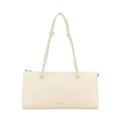 Jil Sander Women's Leather Tangle Tent Shoulder Bag "White/Ivory"