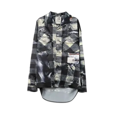 Maison MIHARA YASUHIRO x TALKING ABOUT THE ABSTRACTION Trompe-l'oeil Archive Printed Shirt "White"