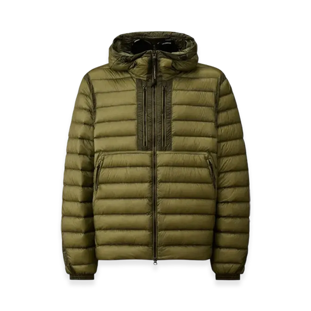 C.P. Company D.D. Shell Goggle Down Jacket "Green Banana"