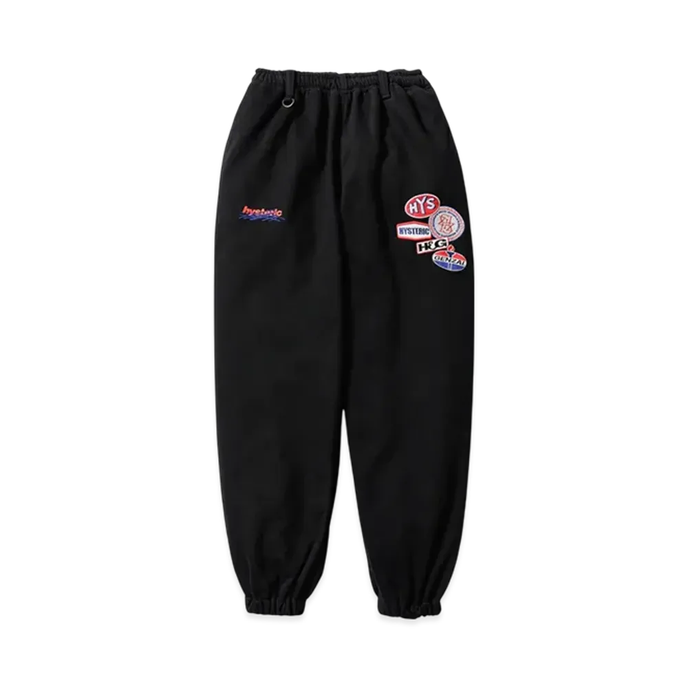 HYSTERIC GLAMOUR x Genzai Collage Wide Sweat Pants "Black"