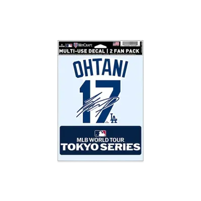 MLB Wincraft Dodgers Shohei Otani Tokyo Series Opening Game Name & Number Fan Decal