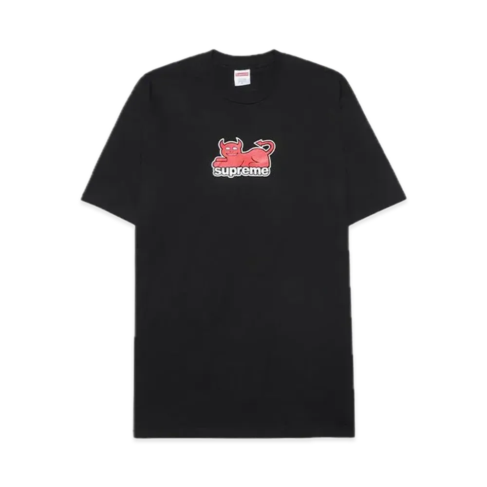 シュプリーム x トイ マシーン デビル キャット Tシャツ "ブラック"