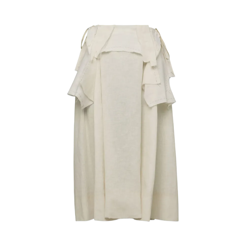 Maison Margiela Women's Work-in-Progress Canvas Skirt "Cream"