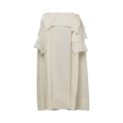 Maison Margiela Women's Work-in-Progress Canvas Skirt "Cream"