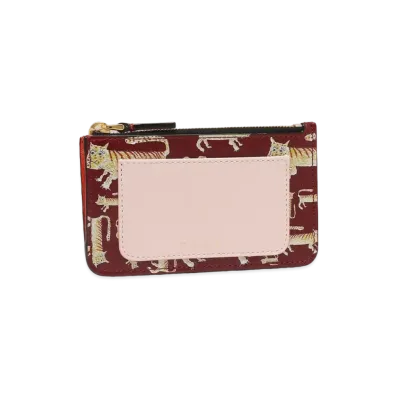 Marni Tiger Print Leather Wallet "Pink"