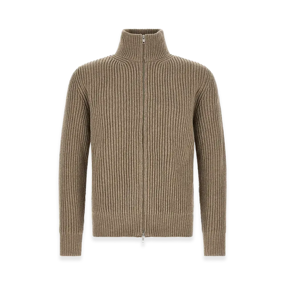 MM6 Maison Margiela Wool Blend Cardigan "Beige/Cappuccino"