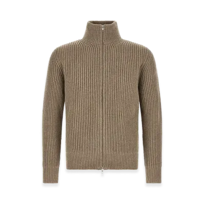 MM6 Maison Margiela Wool Blend Cardigan "Beige/Cappuccino"