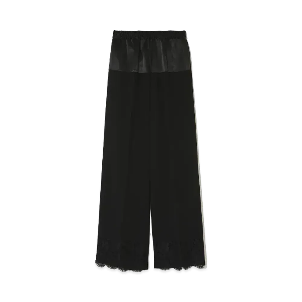 UNDERCOVER Lace Switching Triacetate Easy Pants "Black"