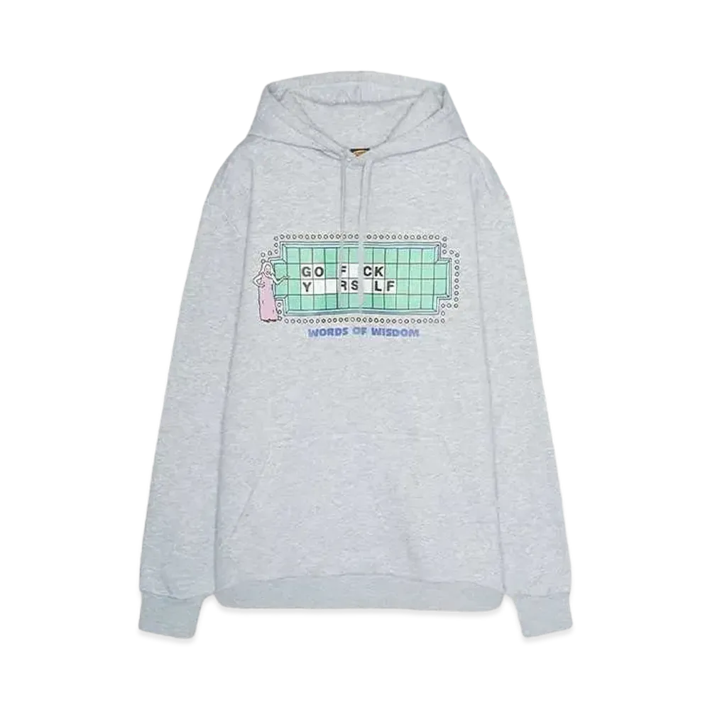 BROTHER MERLE Men's Knit Hooded Pullover - Wheel Of Fortune "HEATHER GREY"