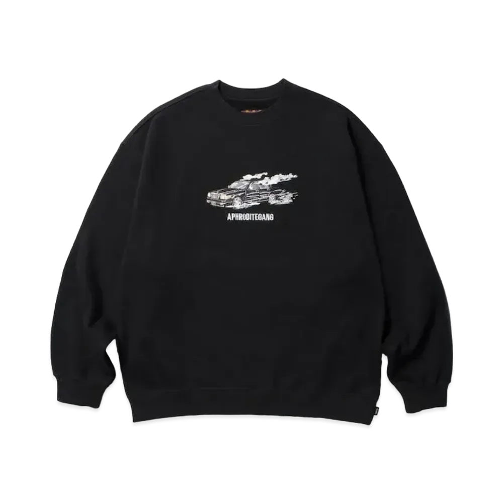 APHRODITEGANG Aoi Industry x Budspool Smoke Car Crewneck Sweat Shirt "Black"