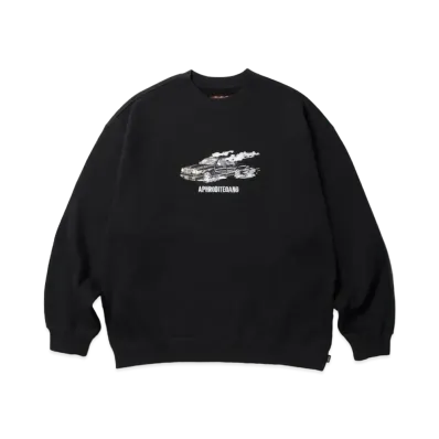 APHRODITEGANG Aoi Industry x Budspool Smoke Car Crewneck Sweat Shirt "Black"
