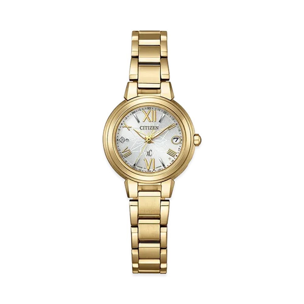 CITIZEN Women's XC Basic Collection Eco-Drive Lab-Grown Diamond 1P 25mm "Gold/White"