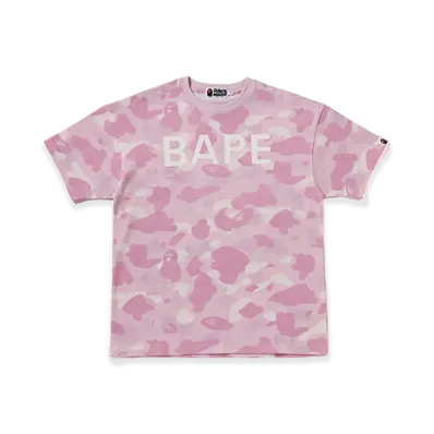 A BATHING APE Bape Logo Color Camo Oversized Tee "Pink"