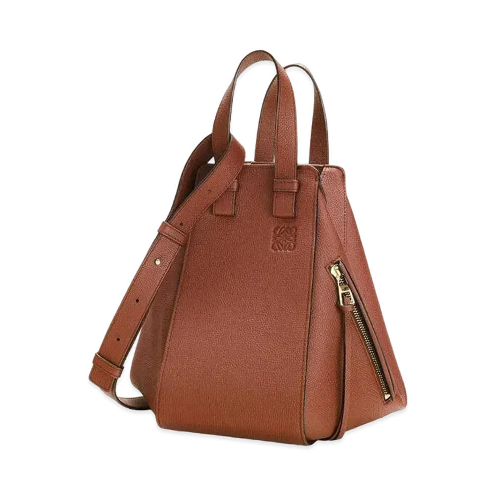 LOEWE Small Hammock Bag In Pebble Grain Calfskin "Rust Color"