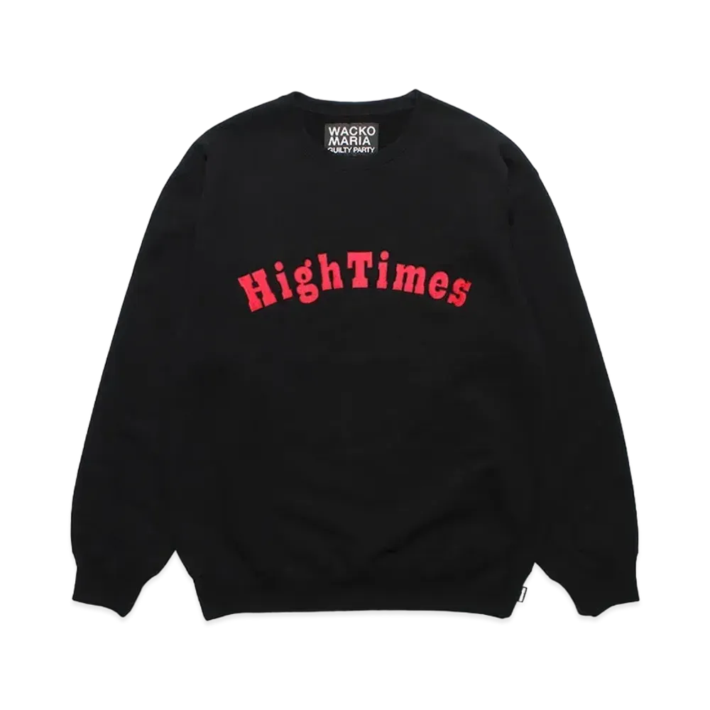 WACKO MARIA HIGH TIMES / Heavy Weight Crew Neck Sweat Shirt #1 "Black"