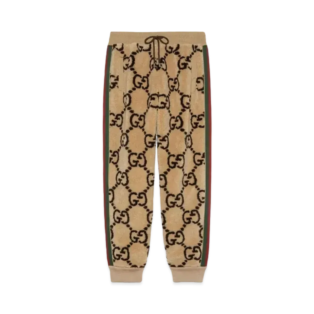 GUCCI GG Jacquard Track Bottoms "Beige/Ebony"