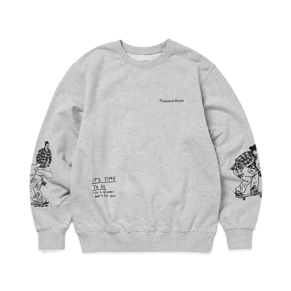 thisisneverthat Sketch Embroidery Crewneck "Heather Grey"