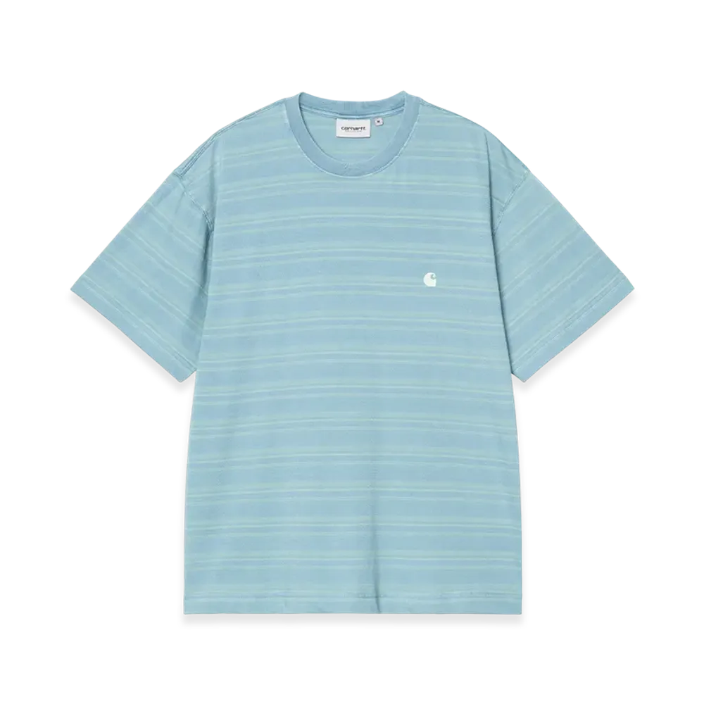 Carhartt WIP S/S Brodine T-Shirt "Brodine Stripe Saguaro(Indigo Overdyed)"