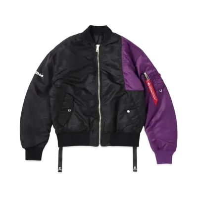 mastermind JAPAN x C2H4 Made By Alpha Industries Bomber Jacket "Black Purple"