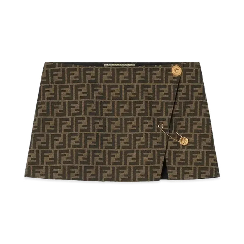 FENDI x Versace Fendace FF Mini Skirt "Brown"