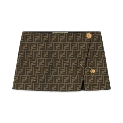 FENDI x Versace Fendace FF Mini Skirt "Brown"