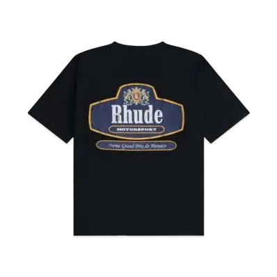 RHUDE Racing Crest Tee "Black"
