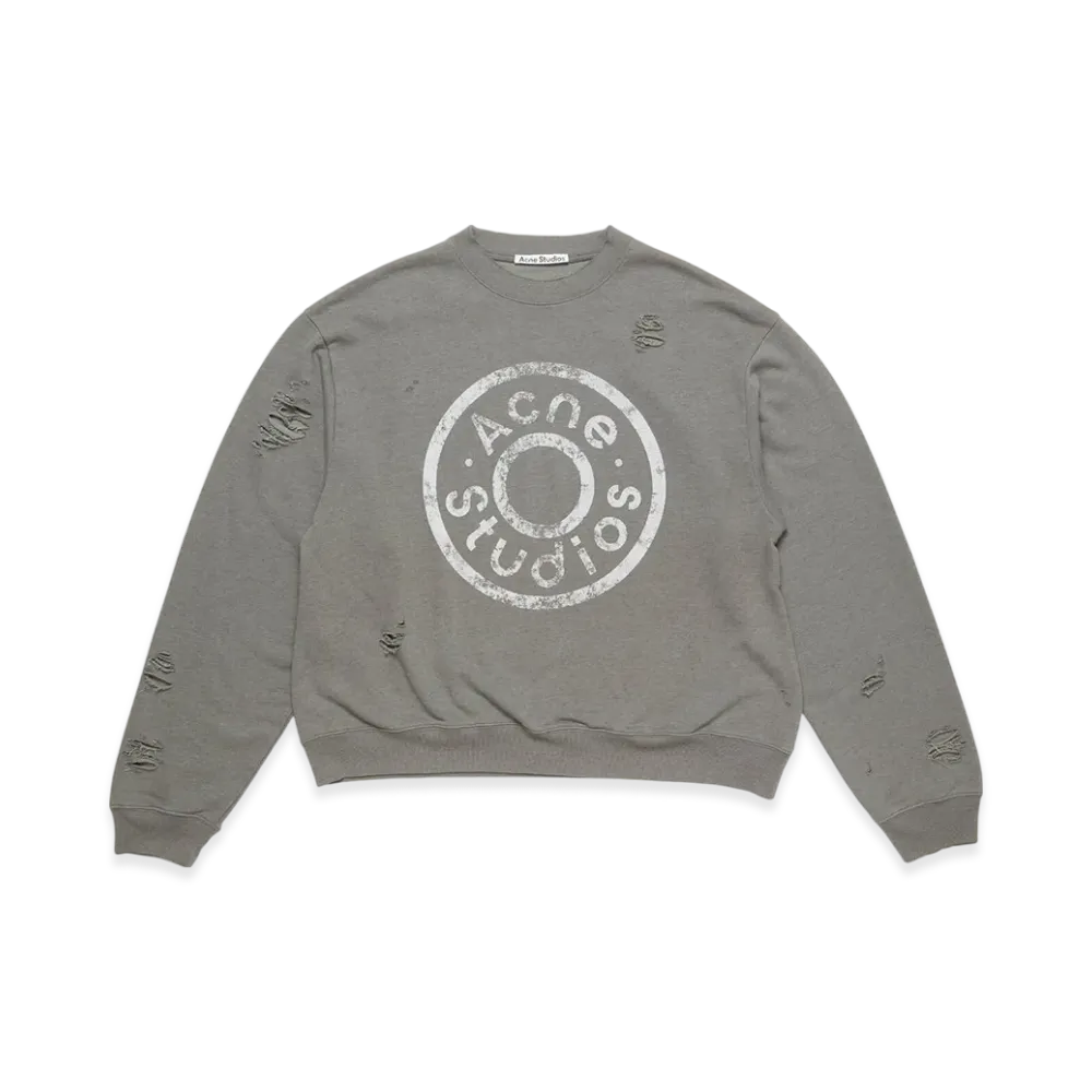 Acne Studios Printed Logo Sweater "Moss Green"
