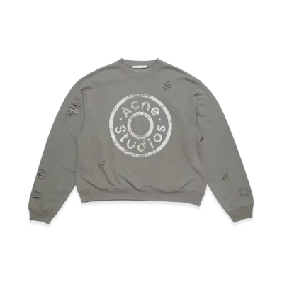Acne Studios Printed Logo Sweater "Moss Green"