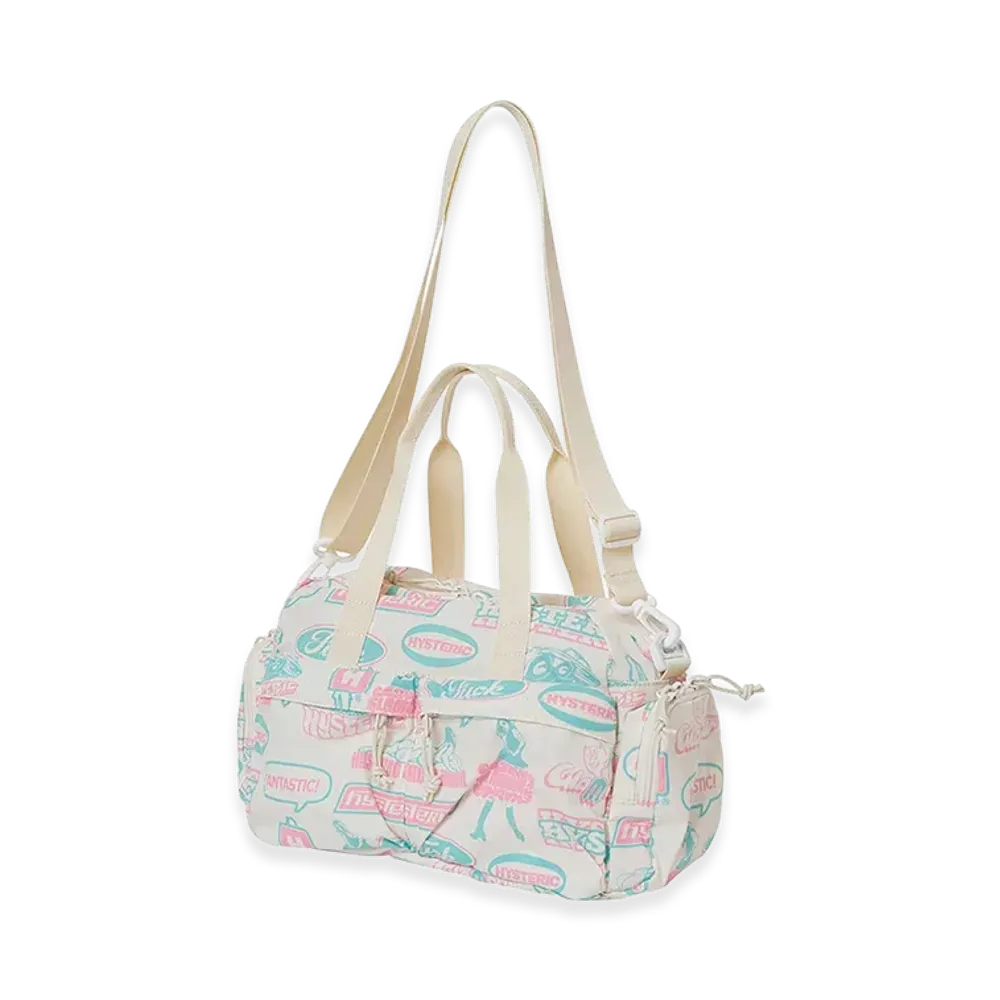 HYSTERIC GLAMOUR Women's Stephan Pattern Boston Bag "Other White"