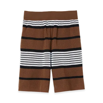 Burberry Stripe Knit / Mesh Shorts "Brown"