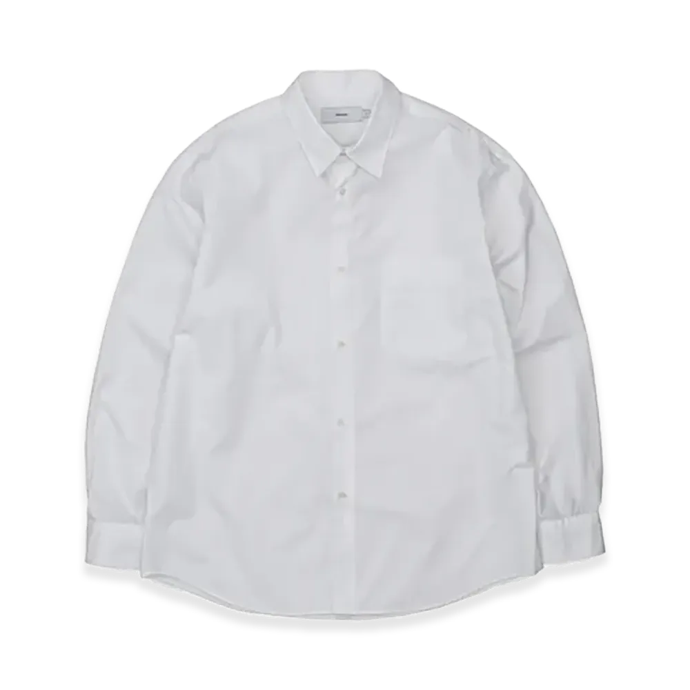 Graphpaper High Count Regular Collar Round Cut Shirt "White"