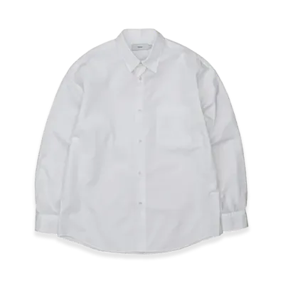 Graphpaper High Count Regular Collar Round Cut Shirt "White"