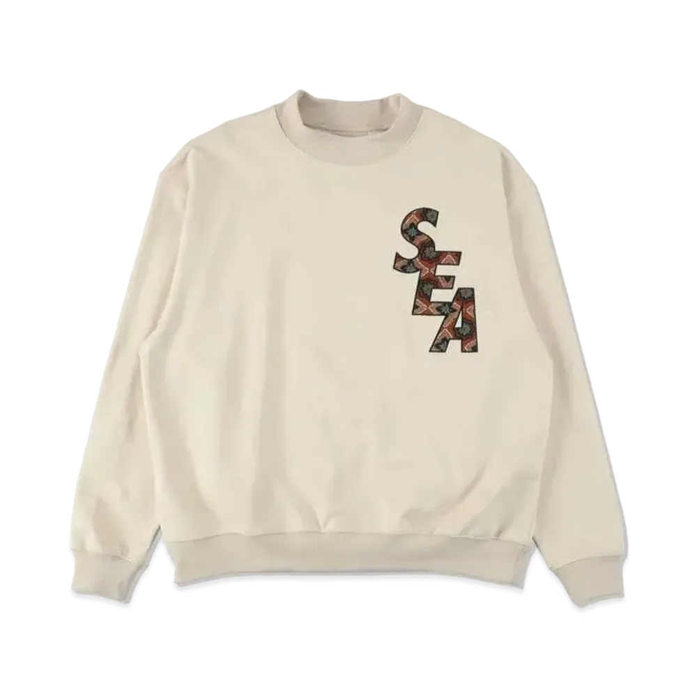 WIND AND SEA S_E_A (PATTERN) CREW NECK "Ivory"