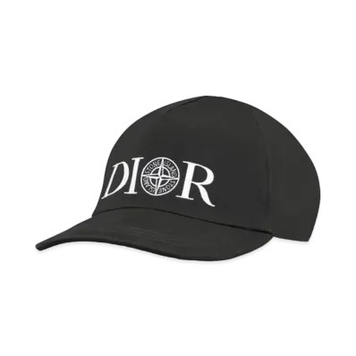 Dior x Stone Island Baseball Cap Technical Cotton "Black"