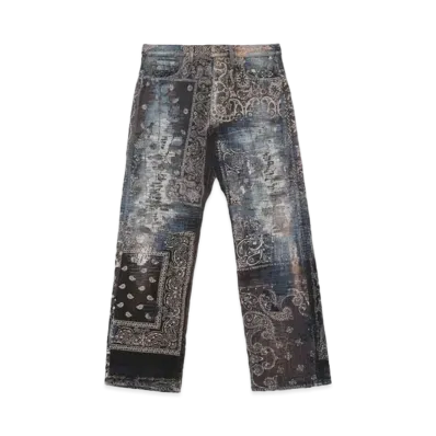 Wildside Yohji Yamamoto x Proleta Re Art Uroboros Denim Pants Vol.2 "Black"